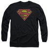 DC - Retro Supes Logo Distressed Adult Long Sleeve