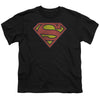 DC - Retro Supes Logo Distressed Youth Short Sleeve