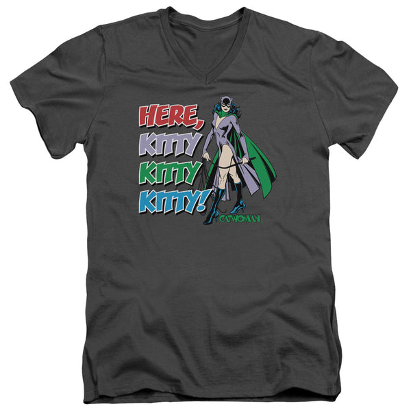 DC - Here Kitty Adult Slim Fit V Neck Cotton