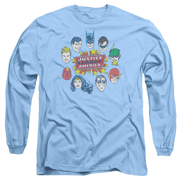 DC - Justice Head Circle Adult Long Sleeve