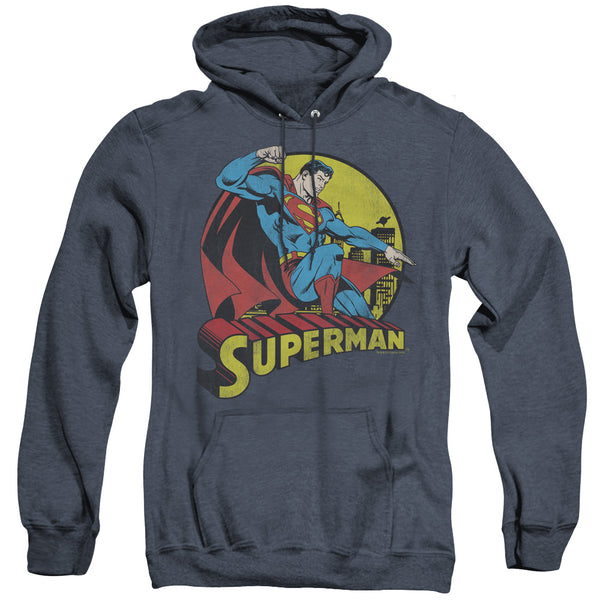 Dc - Big Blue Adult Heather Hoodie