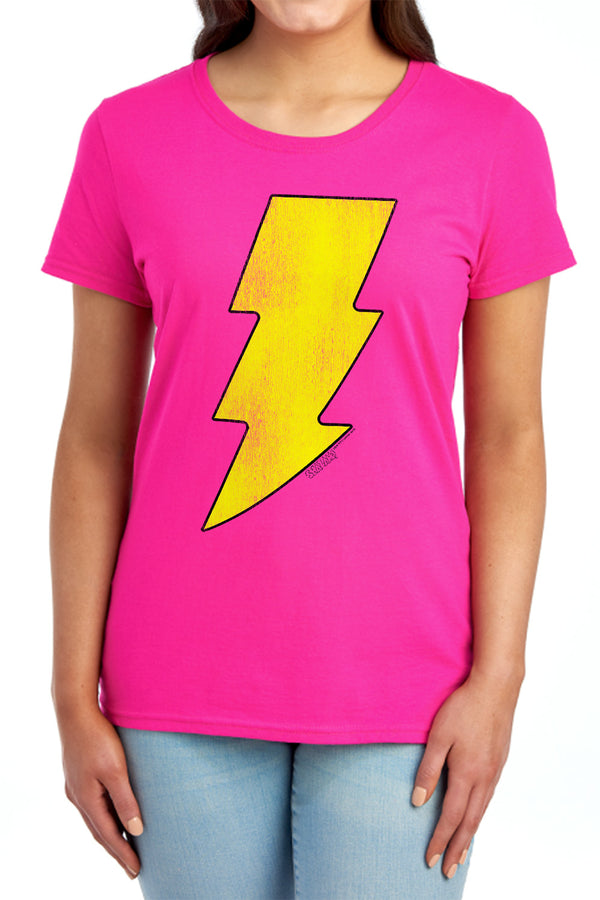 DC - Shazam Logo Distressed Women's Short Sleeve