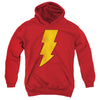 DC - Shazam Logo Distressed Youth Hooded Sweatshirt