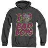 DC - I Heart Bad Boys Adult Heather Hoodie