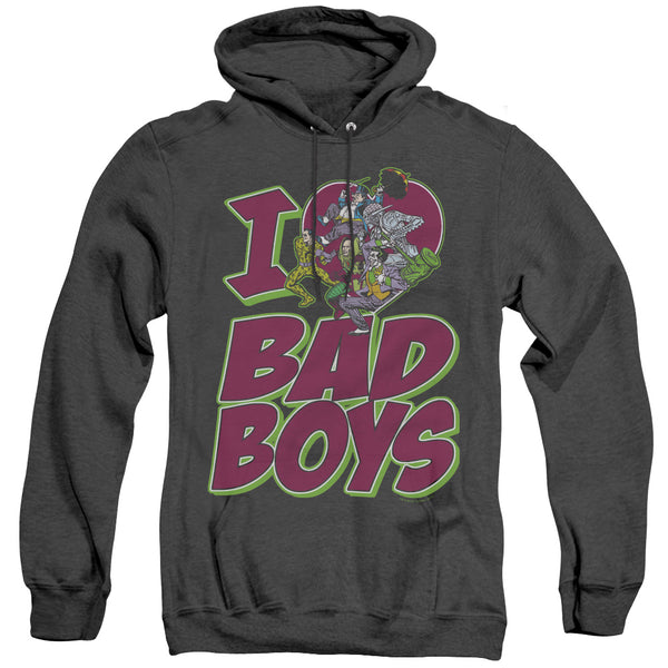 DC - I Heart Bad Boys Adult Heather Hoodie