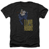 DC - I Love Nerds Adult Regular Fit Heather Short Sleeve