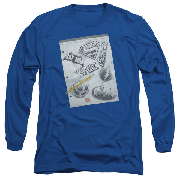 DC - Logo Note Paper Adult Long Sleeve