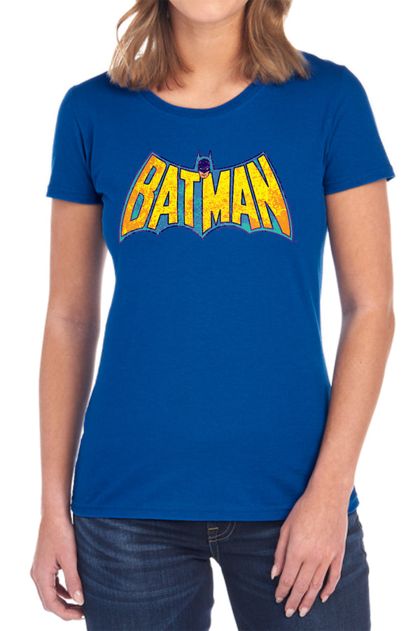 DCO - Batman Neon Distress Logo Women's Short Sleeve