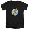 Flash - Flash Neon Distress Logo Adult Slim Fit V Neck Cotton