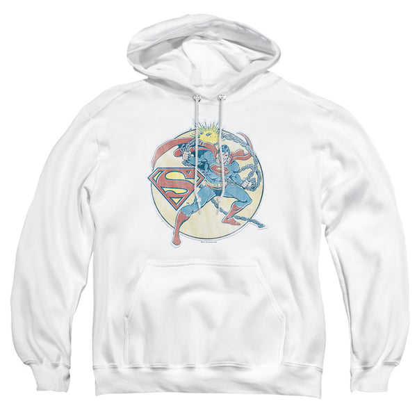 DCO - Retro Superman Iron On Adult Pullover Hoodie