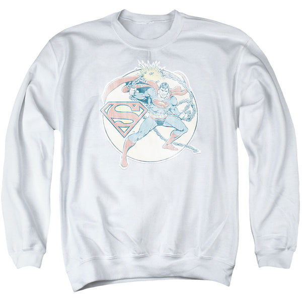 DCO - Retro Superman Iron On Adult Crewneck Sweatshirt