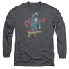 Dco - Desaturated Superman Adult Long Sleeve Shirt
