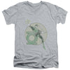 DCO - Retro Lantern Iron On Adult Slim Fit V Neck Cotton