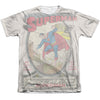 DC - Superman #1 Distressed Adult Regular Fit Short Sleeve 65 - 35 Poly - Cotton