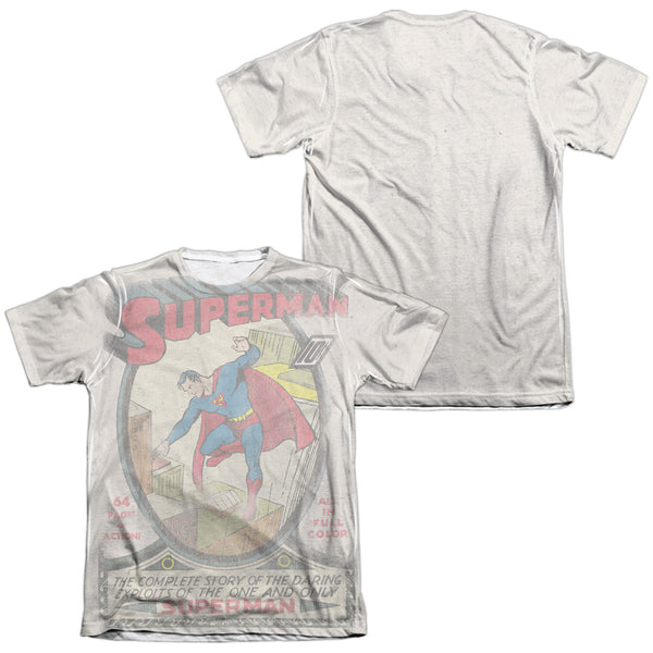 DC - Superman #1 Distressed Adult Regular Fit Short Sleeve 65 - 35 Poly - Cotton