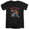 DC - Super Running Adult Slim Fit V Neck Cotton
