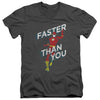 Flash - Faster Than You Adult Slim Fit V Neck Cotton