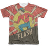 Flash - Vintage Comic Flash Adult Regular Fit Short Sleeve 65 - 35 Poly - Cotton