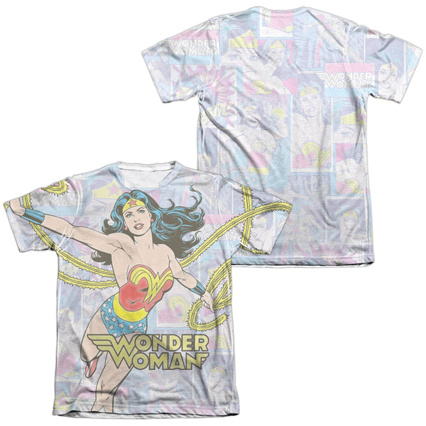 DC - Wonder Collage (Front - Back Print) Adult Regular Fit Short Sleeve 65 - 35 Poly - Cotton