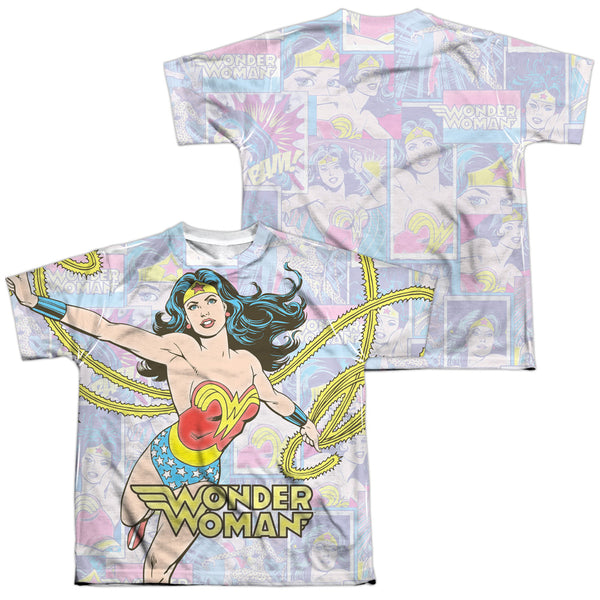 DC - Wonder Collage (Front - Back Print) Youth Short Sleeve 100% Poly