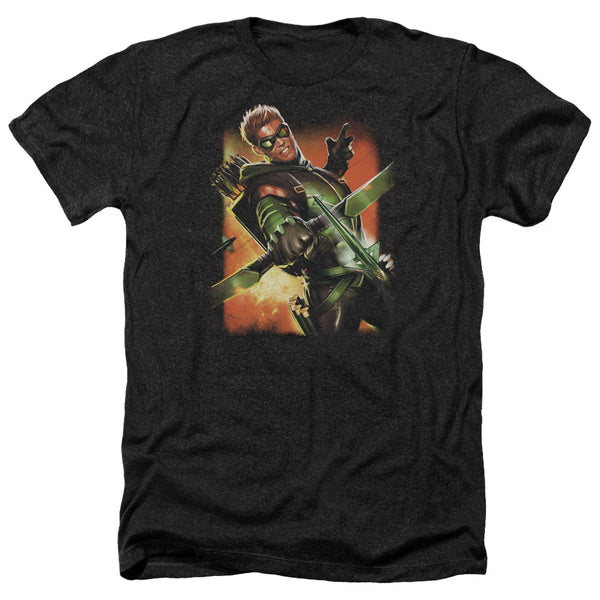 JLA - Green Arrow #1 Adult Regular Fit Heather Short Sleeve
