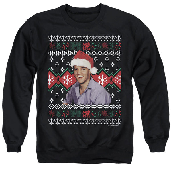 Elvis - Ugly Christmas Sweater Adult Crewneck Sweatshirt