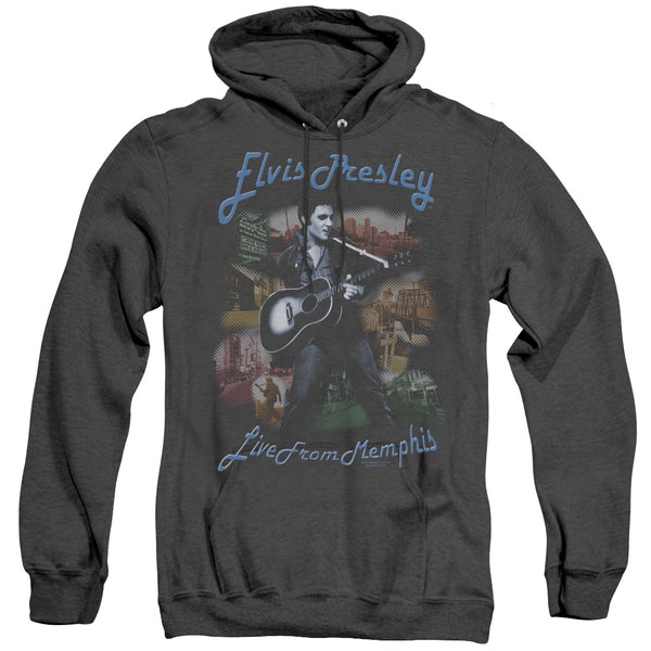 Elvis Presley - Memphis Adult Heather Hoodie