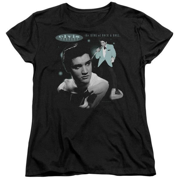 Elvis Presley - Teal Portrait Women's Short Sleeve