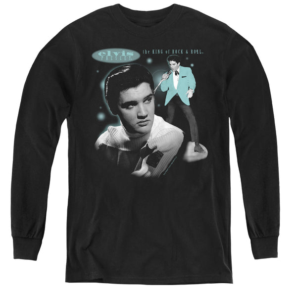 Elvis Presley - Teal Portrait L - S Youth