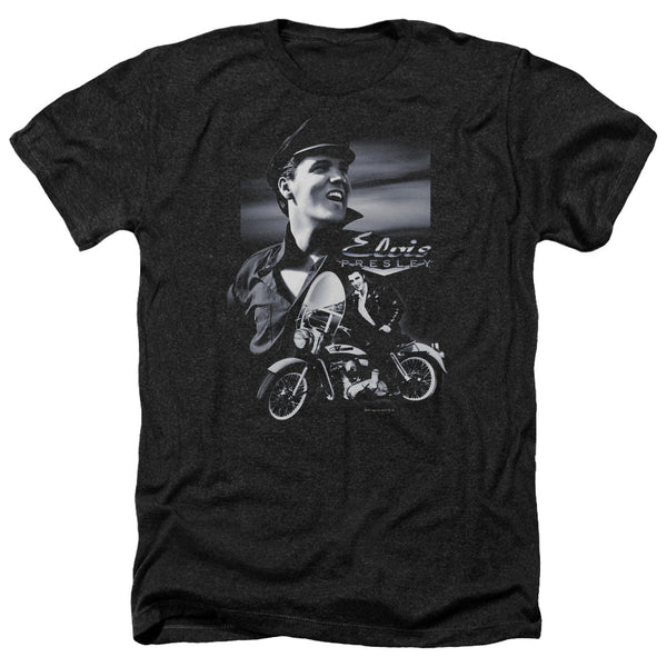 Elvis Presley - Motorcycle Adult Regular Fit Heather Short Sleeve