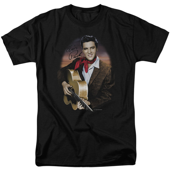 Elvis Presley - Red Scarf #2 Adult Regular Fit Short Sleeve