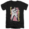 Elvis Presley - Pink Rock Adult Slim Fit V Neck Cotton