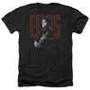 Elvis Presley - Red Guitarman Adult Regular Fit Heather Short Sleeve