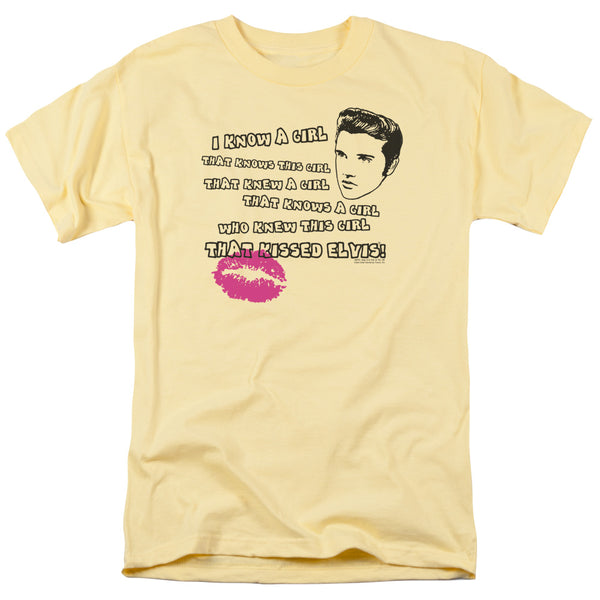 Elvis Presley - Kissed Elvis Adult Regular Fit Short Sleeve