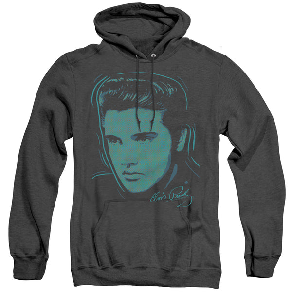 Elvis Presley - Young Dots Adult Heather Hoodie