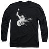 Elvis Presley - Black&White Guitarman Adult Long Sleeve