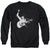 Elvis Presley - Black&White Guitarman Adult Crewneck Sweatshirt