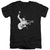 Elvis Presley - Black&White Guitarman Adult Slim Fit V Neck Cotton