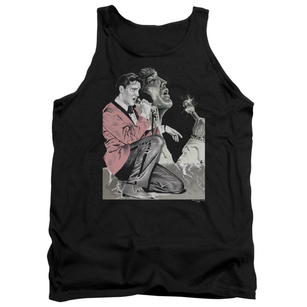 Elvis Presley - Rock N Roll Smoke Adult Tank Top