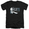 Elvis Presley - Elv 75 Logo Adult Slim Fit V Neck Cotton
