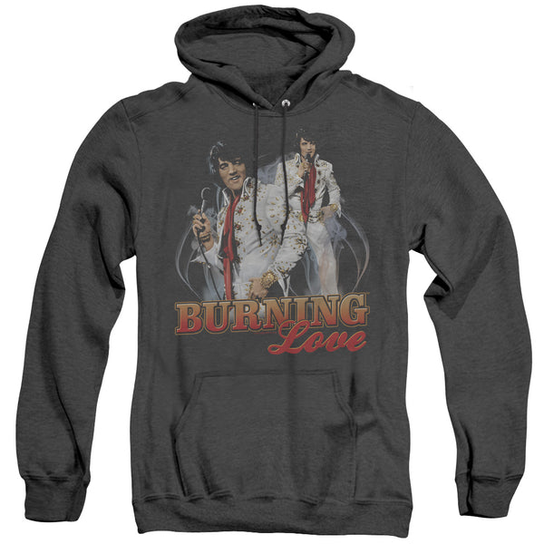 Elvis Presley - Burning Love Adult Heather Hoodie