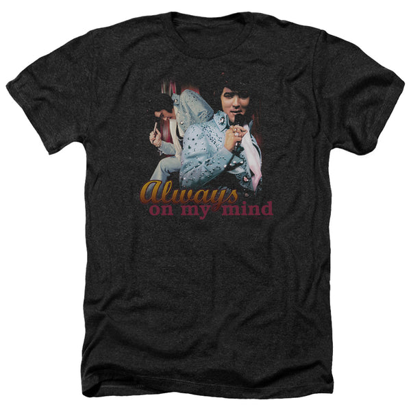 Elvis Presley - Always On My Mind Adult Regular Fit Heather Short Sleeve