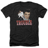 Elvis Presley - Trouble Adult Regular Fit Heather Short Sleeve