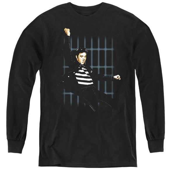 Elvis Presley - Blue Bars L - S Youth