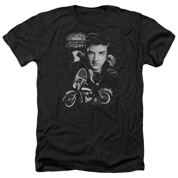 Elvis Presley - The King Rides Again Adult Regular Fit Heather Short Sleeve