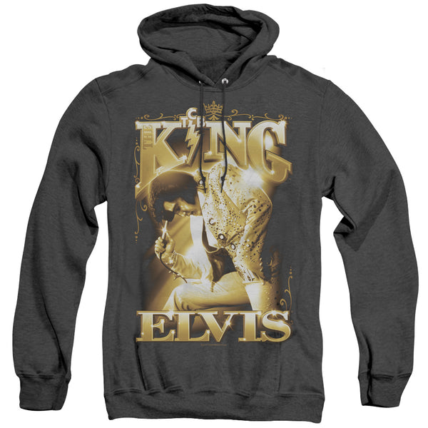 Elvis Presley - The King Adult Heather Hoodie