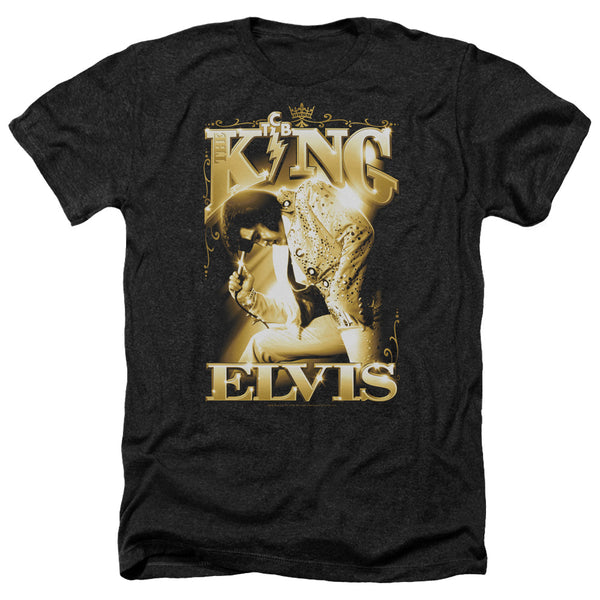 Elvis Presley - The King Adult Regular Fit Heather Short Sleeve