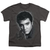 Elvis Presley - Grey Portrait Youth Short Sleeve