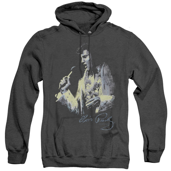 Elvis Presley - Painted King Adult Heather Hoodie