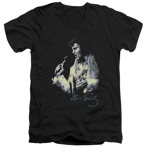 Elvis Presley - Painted King Adult Slim Fit V Neck Cotton
